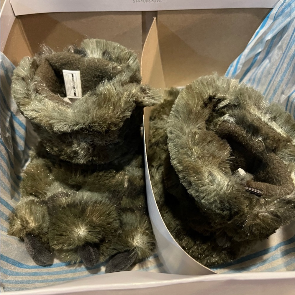 Carter's Nicko Toddler Boys' Faux-Fur Monster Slippers